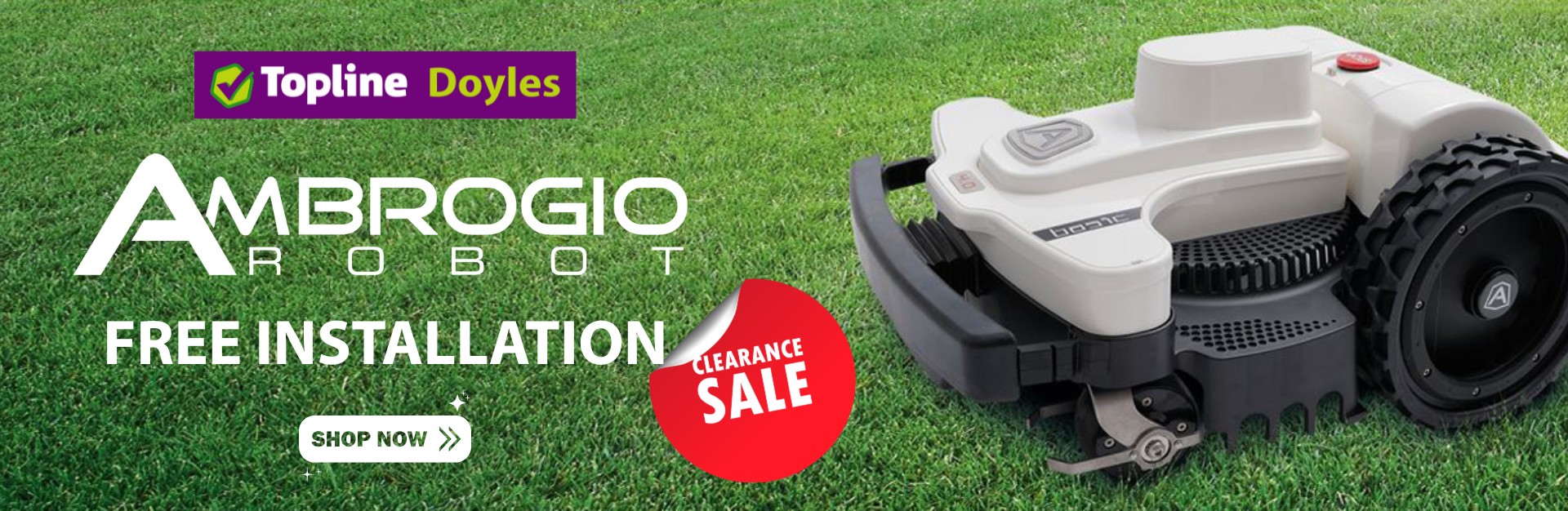 Clearance Sale on Ambrogio Robot Mowers offering Free Installation